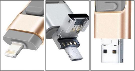 iFlash USB Drive 3 in 1 for iPhone, iPad, iPod and Android