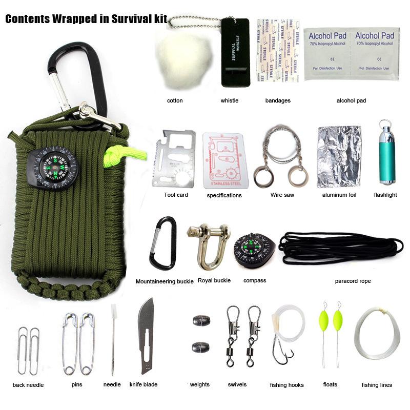29 in 1 Pro Paracord Survival Kit
