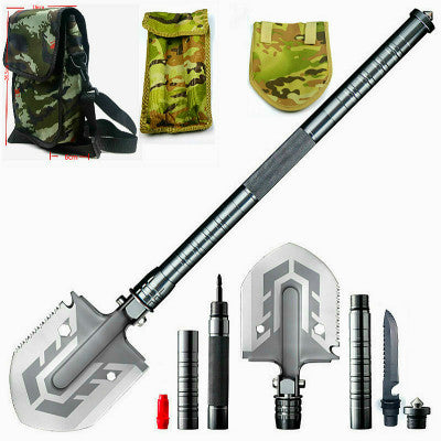 Portable Military Shovel with Tactical Waist Pack & Multi-Tools