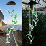 Solar-Powered Hummingbird Wind Chime