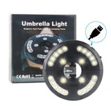 Super Bright Patio LED Umbrella Light For Outdoor Activities (Black)