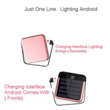 Tiny Solar Power Bank with 3-in-1 Concealable Cable