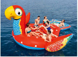 Inflatable giant parrot island Float 6-7 person Raft