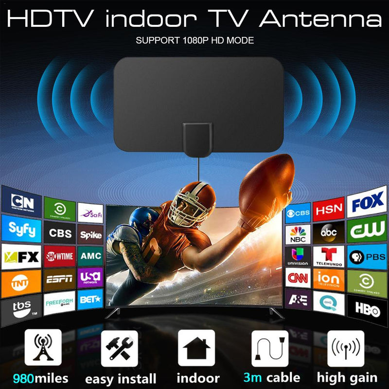 Digital HD Indoor TV Antenna - 980 Miles