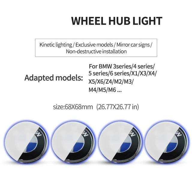 Hub Light Car Illumination Wheel Cap LED Light Wheel Center Cover Lighting for Benz BMW Honda Volvo