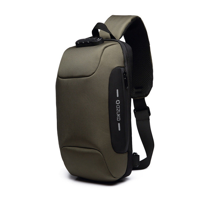 ANTI-THEFT BACKPACK WITH 3-DIGIT LOCK - MESSENGER BAG