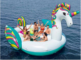 6 Person Inflatable Giant Unicorn Horse Pool Float Island