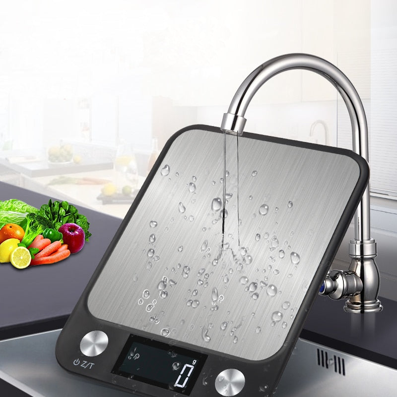 Stainless Steel LCD Digital Display Multi-function Food Kitchen Scale