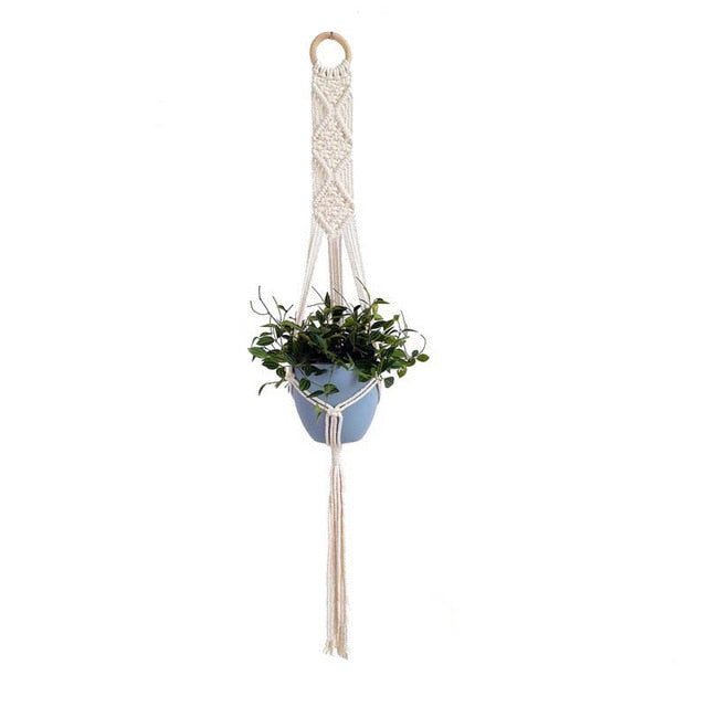 Hot sales 100% handmade macrame plant hanger flower /pot hanger for wall decoration countyard garden