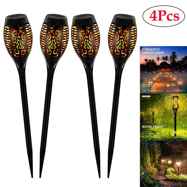 OUTDOOR SOLAR FLAME LIGHT TORCH